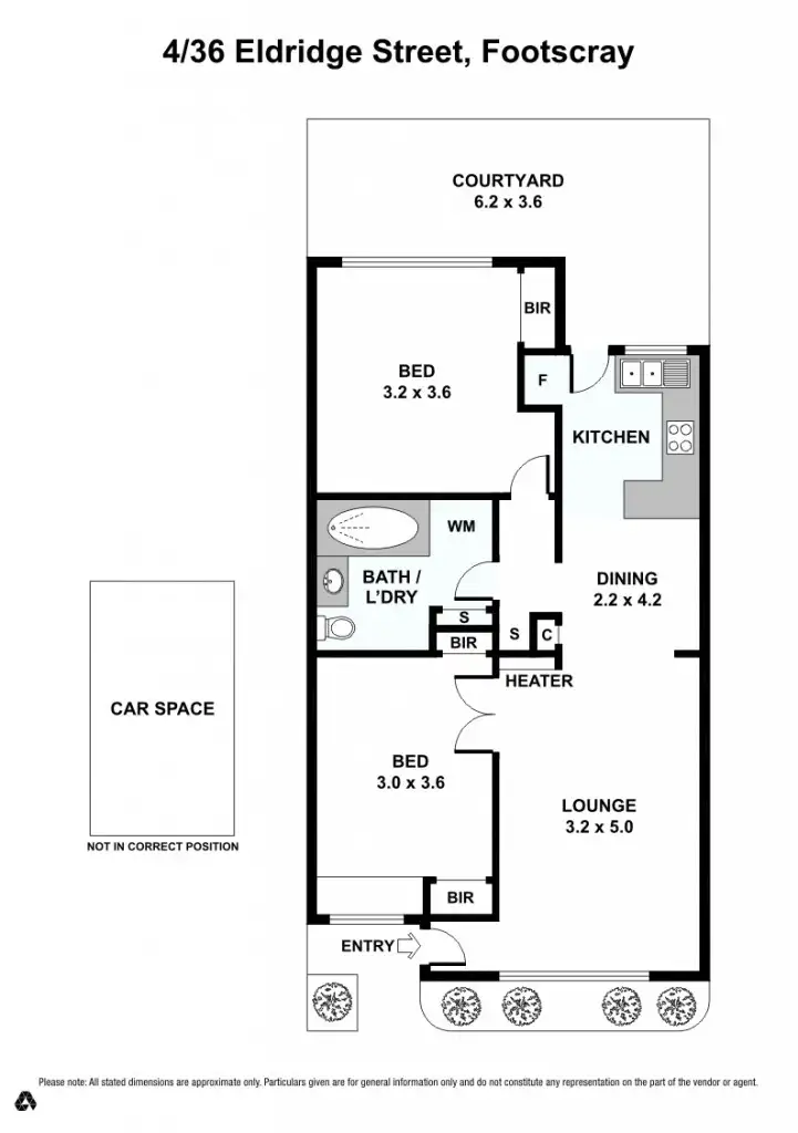 Floorplan of Homely unit listing, 4/36 Eldridge Street, Footscray VIC 3011