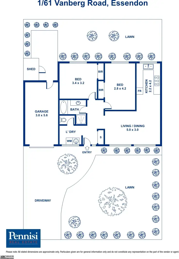 Floorplan of Homely unit listing, 61 Vanberg Road, Essendon VIC 3040
