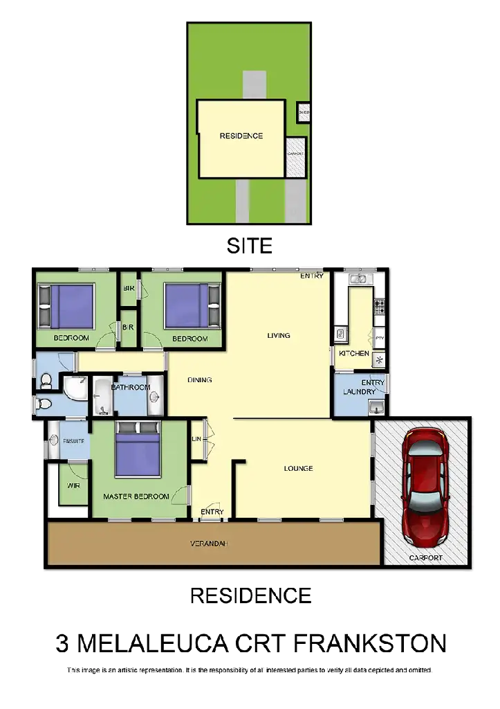 Floorplan of Homely house listing, 3 Melaleuca Court, Frankston VIC 3199