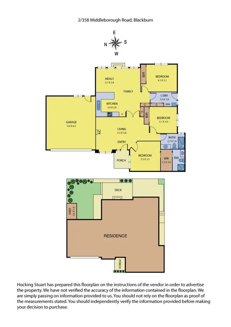 Floorplan of Homely unit listing, 2/358 Middleborough Road, Blackburn VIC 3130