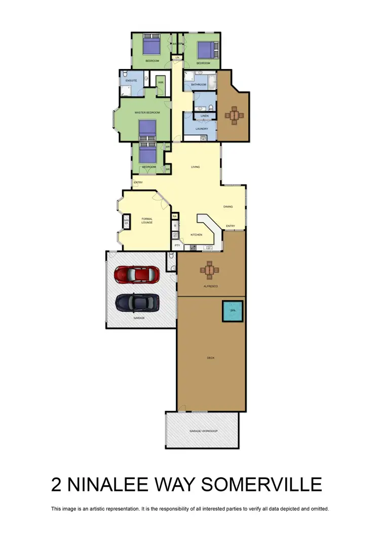 Floorplan of Homely house listing, 2 Ninalee Way, Somerville VIC 3912