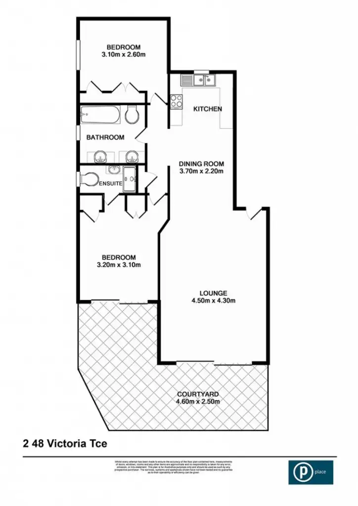 Floorplan of Homely unit listing, 2/48 Victoria Terrace, Annerley QLD 4103