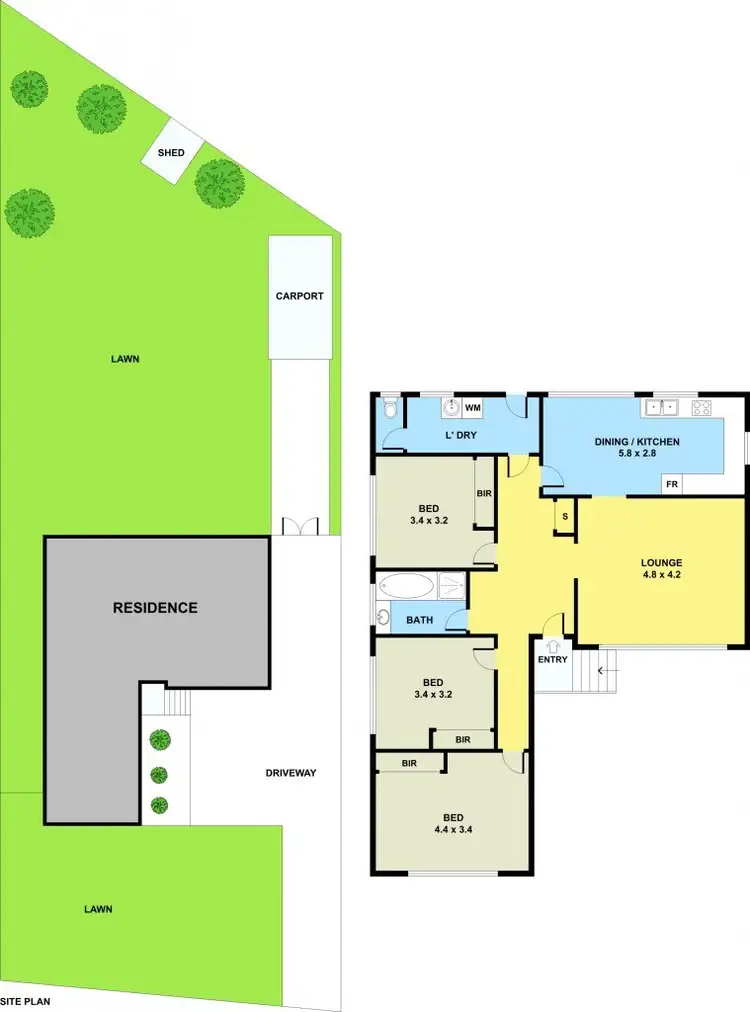 Floorplan of Homely house listing, 60 Lorraine Crescent, Jacana VIC 3047