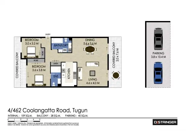 Floorplan of Homely unit listing, 4/462-464 Coolangatta Road, Tugun QLD 4224