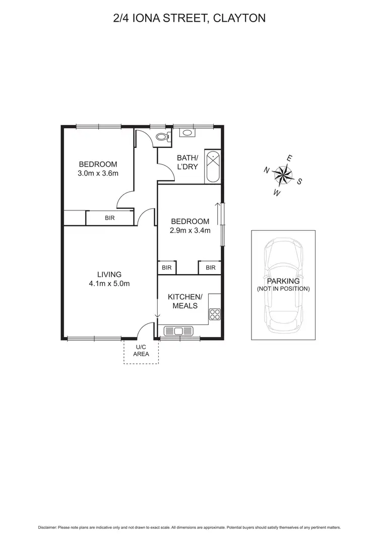Floorplan of Homely house listing, 2/4 Iona Street, Clayton VIC 3168