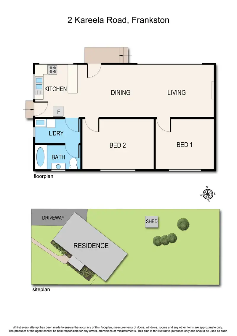 Floorplan of Homely house listing, 2 Kareela Road, Frankston VIC 3199
