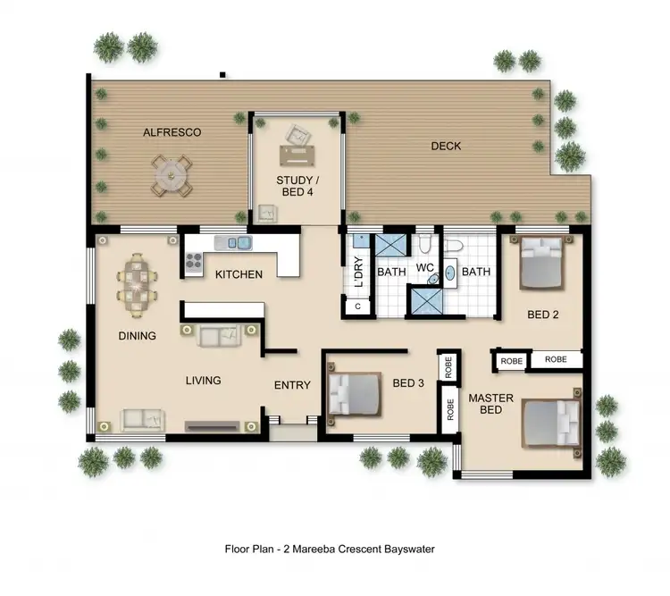 Floorplan of Homely house listing, 2 Mareeba Crescent, Bayswater VIC 3153
