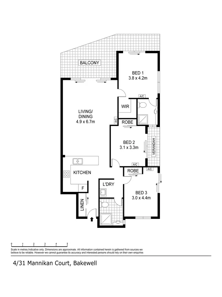 Floorplan of Homely apartment listing, 4/31 Mannikan Court, Bakewell NT 832