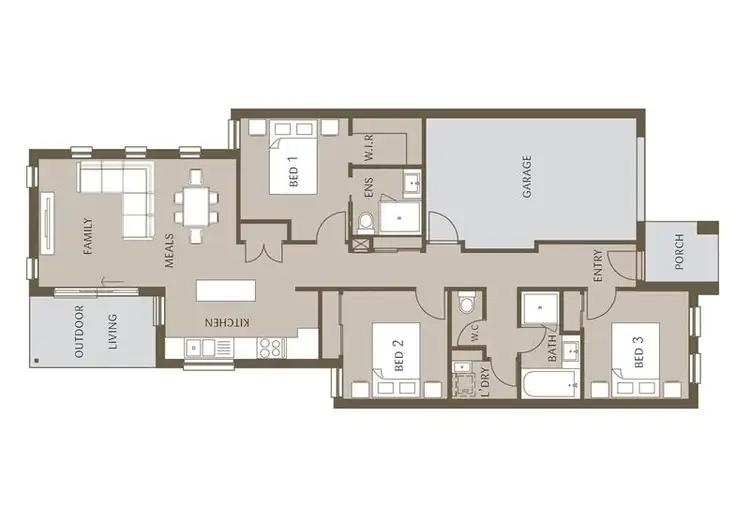Floorplan of Homely house listing, Lot 1214 Camargue Circuit, Clyde North VIC 3978