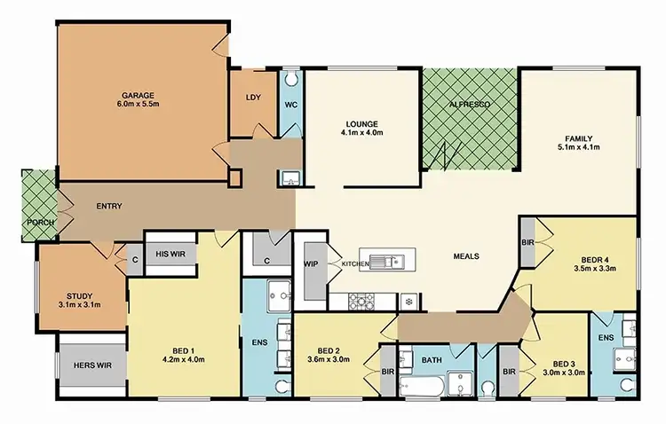 Floorplan of Homely house listing, 6 Tambo Circuit, Whittlesea VIC 3757