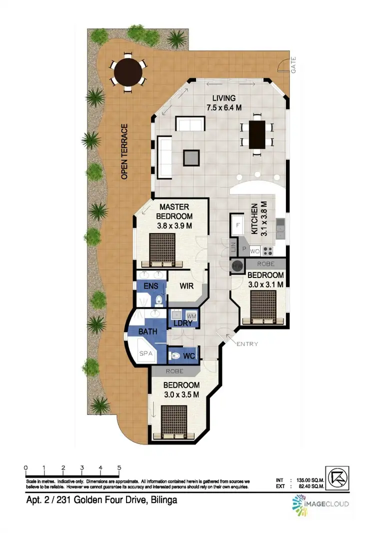 Floorplan of Homely unit listing, 2/231 Golden Four Drive 'Arena Dorado', Bilinga QLD 4225