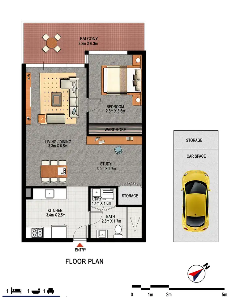 Floorplan of Homely unit listing, 808/5 Pope Street, Ryde NSW 2112