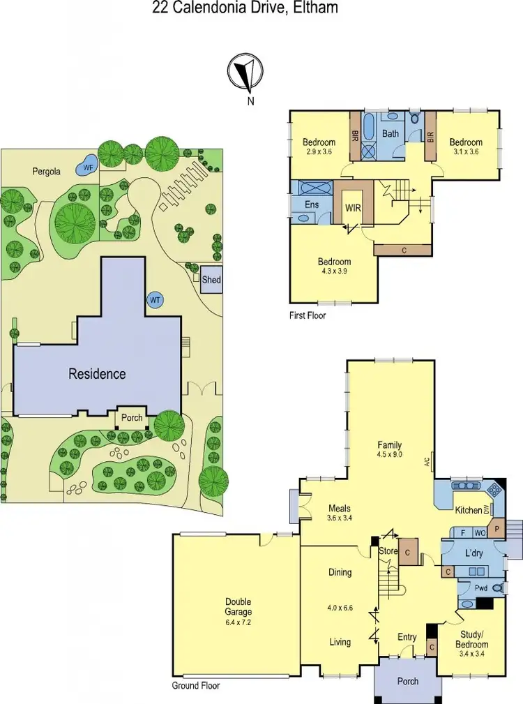 Floorplan of Homely house listing, 22 Calendonia Drive, Eltham North VIC 3095