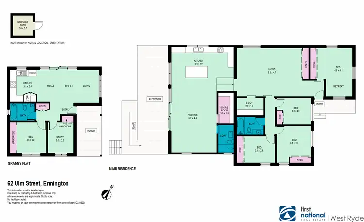 Floorplan of Homely house listing, 62 Ulm Street, Ermington NSW 2115