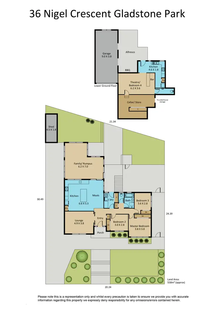 Floorplan of Homely house listing, 36 Nigel Crescent, Gladstone Park VIC 3043