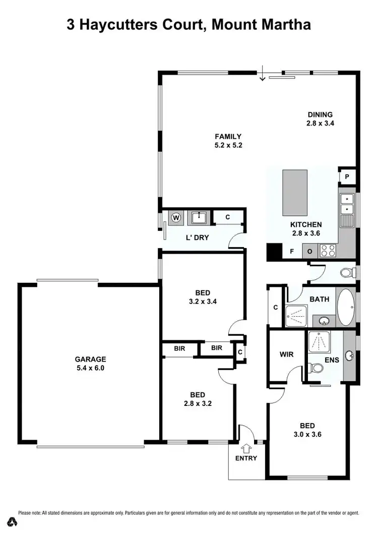 Floorplan of Homely house listing, 3 Haycutters Court, Mount Martha VIC 3934