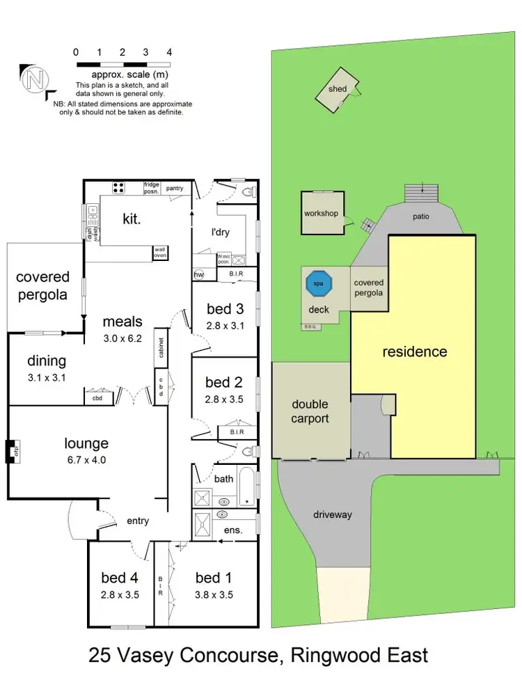 Floorplan of Homely house listing, 25 Vasey Concourse, Croydon VIC 3136
