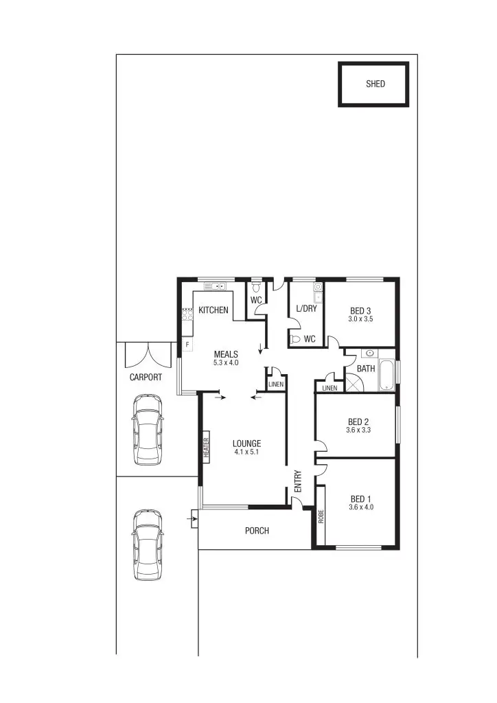 Floorplan of Homely house listing, 40 Monash Street, Lalor VIC 3075