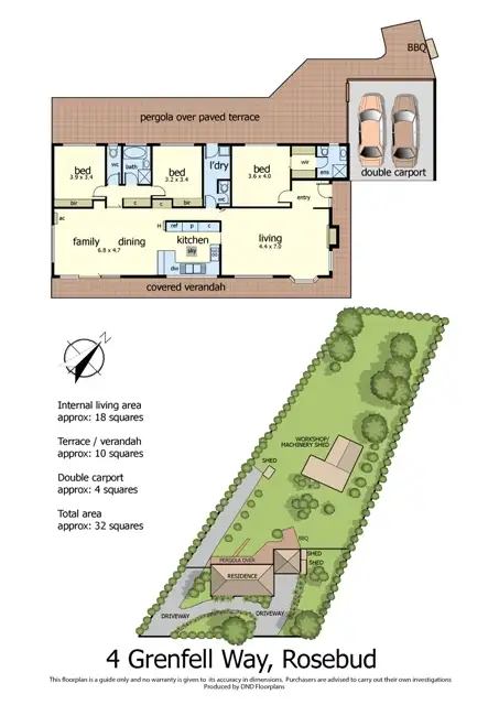 Floorplan of Homely house listing, 4 Grenfell Way, Rosebud VIC 3939