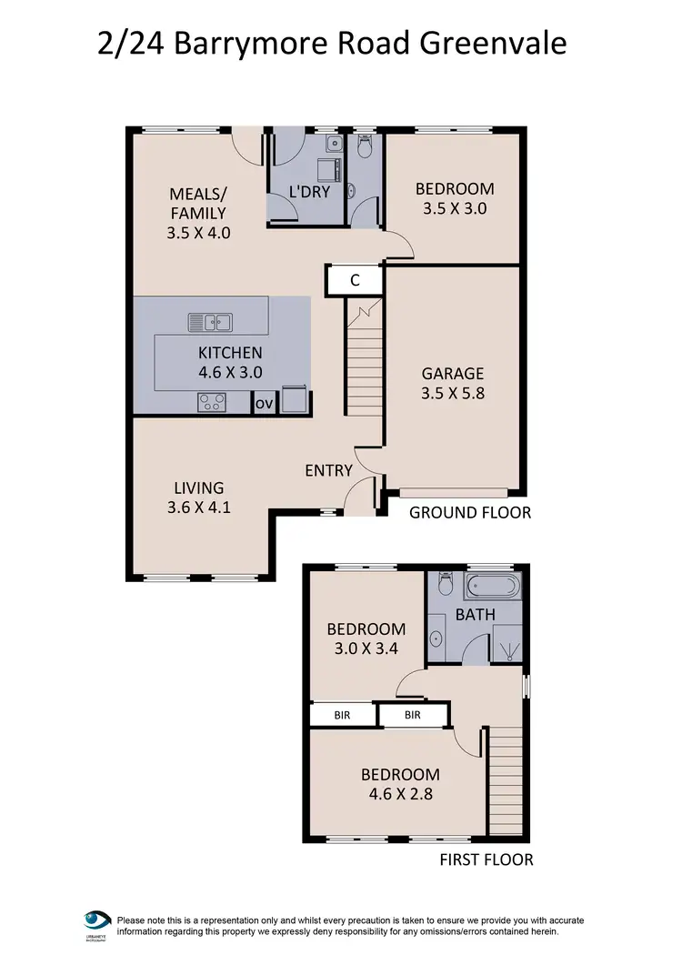 Floorplan of Homely townhouse listing, 2/24 Barrymore Road, Greenvale VIC 3059