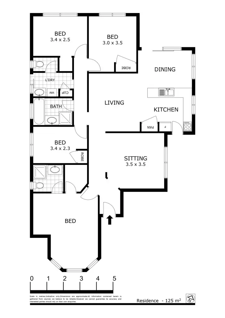 Floorplan of Homely house listing, 1 Bastian Place, Willagee WA 6156