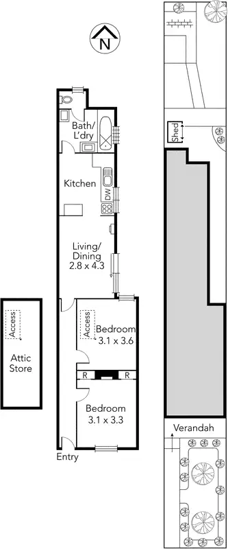 Floorplan of Homely house listing, 19 Urquhart Street, Northcote VIC 3070