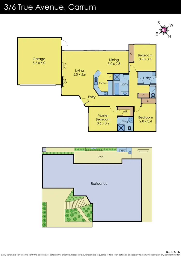Floorplan of Homely unit listing, 3/6 True Ave, Carrum VIC 3197