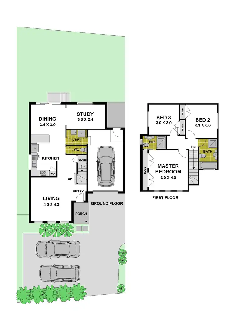 Floorplan of Homely townhouse listing, 1/6 Burvale Court, Tullamarine VIC 3043