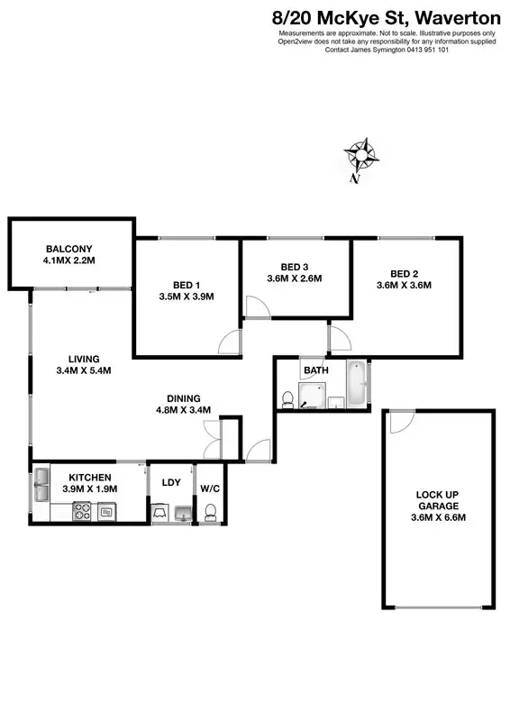 Floorplan of Homely apartment listing, 8/20 McKye Street, Waverton NSW 2060