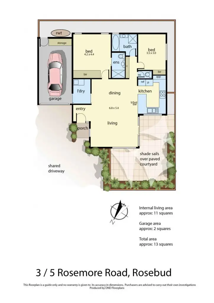 Floorplan of Homely villa listing, 3/5 Rosemore Road, Rosebud VIC 3939