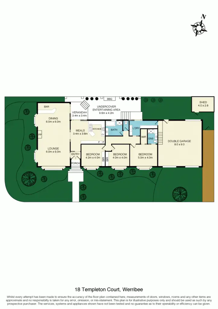 Floorplan of Homely house listing, 18 Templeton Court, Werribee VIC 3030