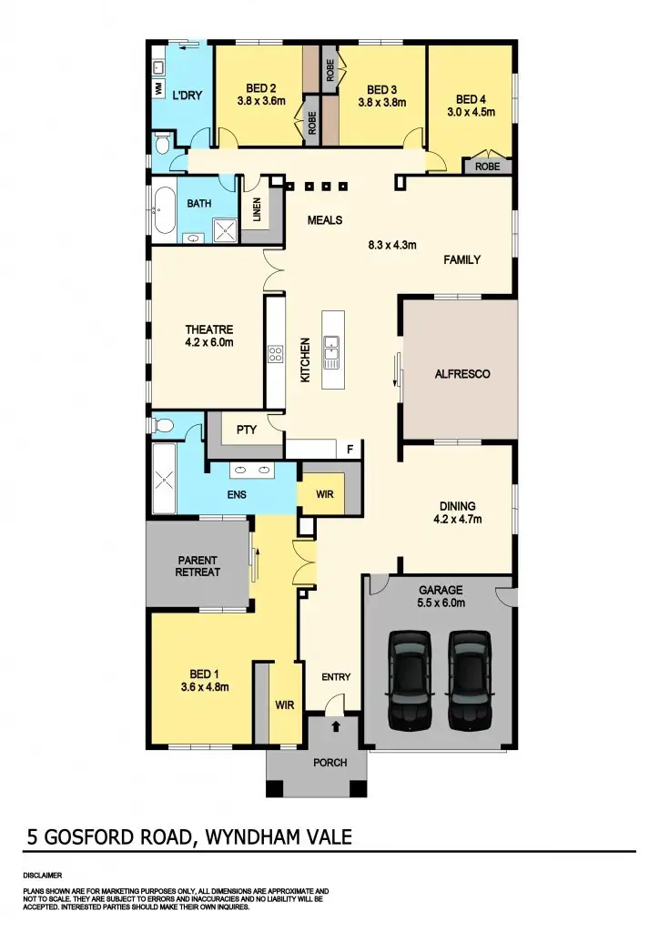 Floorplan of Homely house listing, 5 Gosford Road, Wyndham Vale VIC 3024