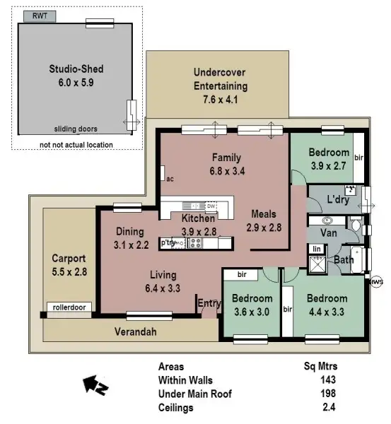 Floorplan of Homely house listing, 9 Scott Lane, Littlehampton SA 5250
