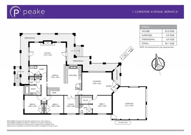 Floorplan of Homely house listing, 1 Christine Avenue, Berwick VIC 3806