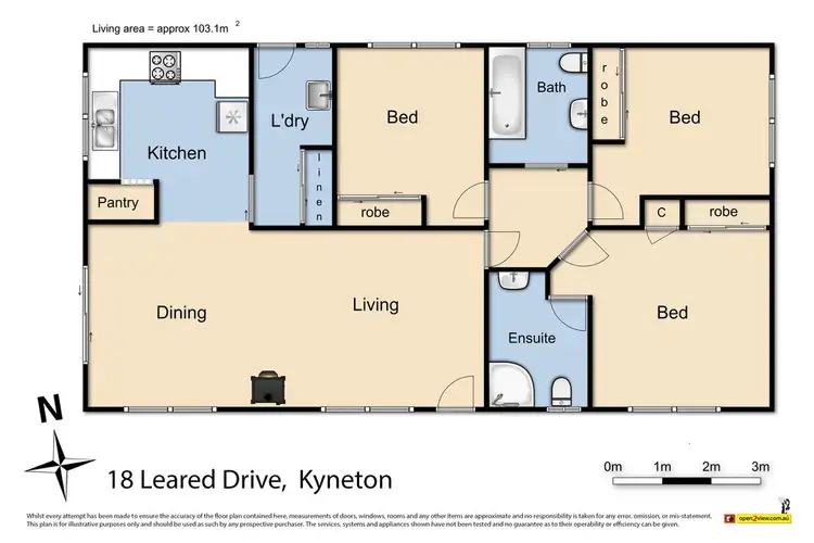 Floorplan of Homely house listing, 18 Leared Drive, Kyneton VIC 3444