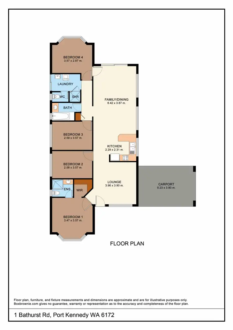 Floorplan of Homely house listing, 1 Bathurst Rd, Port Kennedy WA 6172