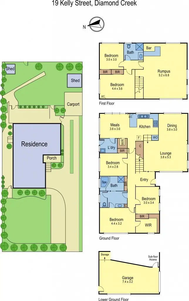 Floorplan of Homely house listing, 19 Kelly Street, Diamond Creek VIC 3089