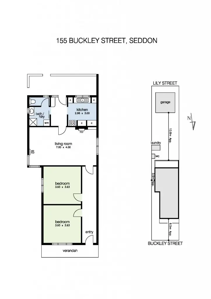 Floorplan of Homely house listing, 155 Buckley Street, Seddon VIC 3011