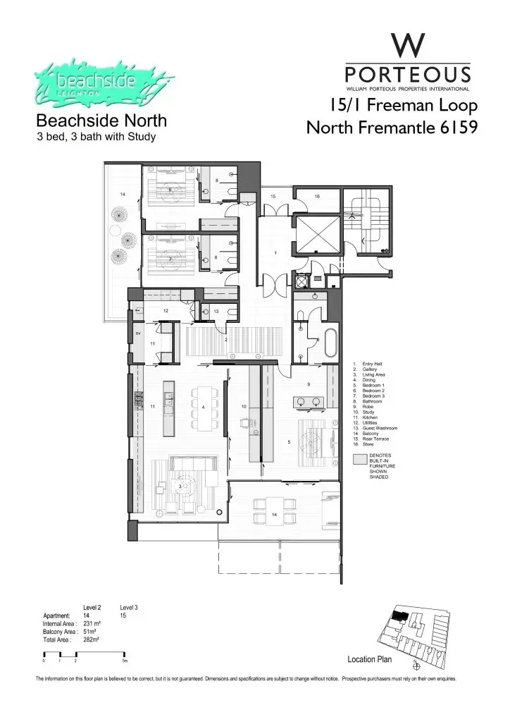 Floorplan of Homely apartment listing, 15/1 Freeman Loop, North Fremantle WA 6159