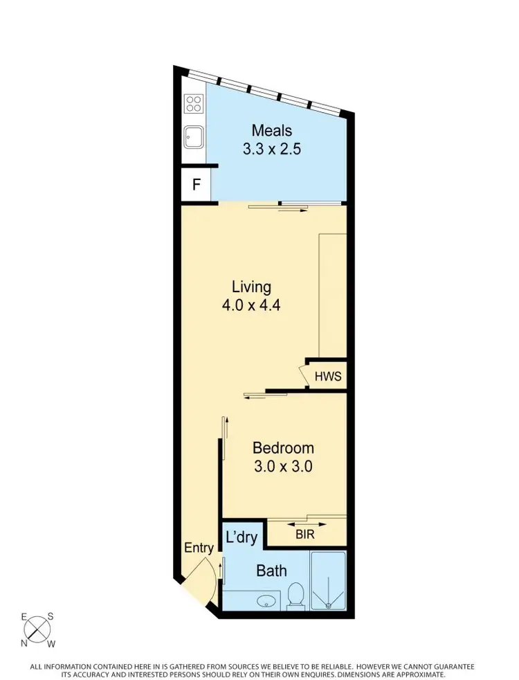 Floorplan of Homely apartment listing, 406/565 Flinders Street, Melbourne VIC 3000