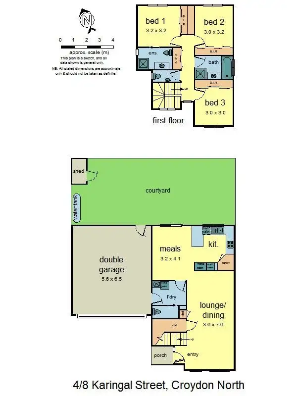 Floorplan of Homely townhouse listing, 4/8 Karingal Street, Croydon North VIC 3136