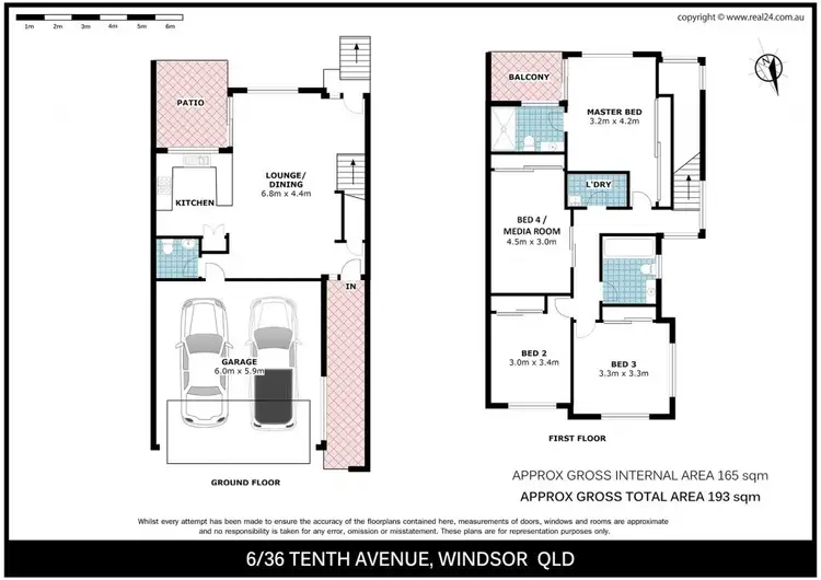 Floorplan of Homely townhouse listing, U6/36 Tenth Avenue, Windsor QLD 4030