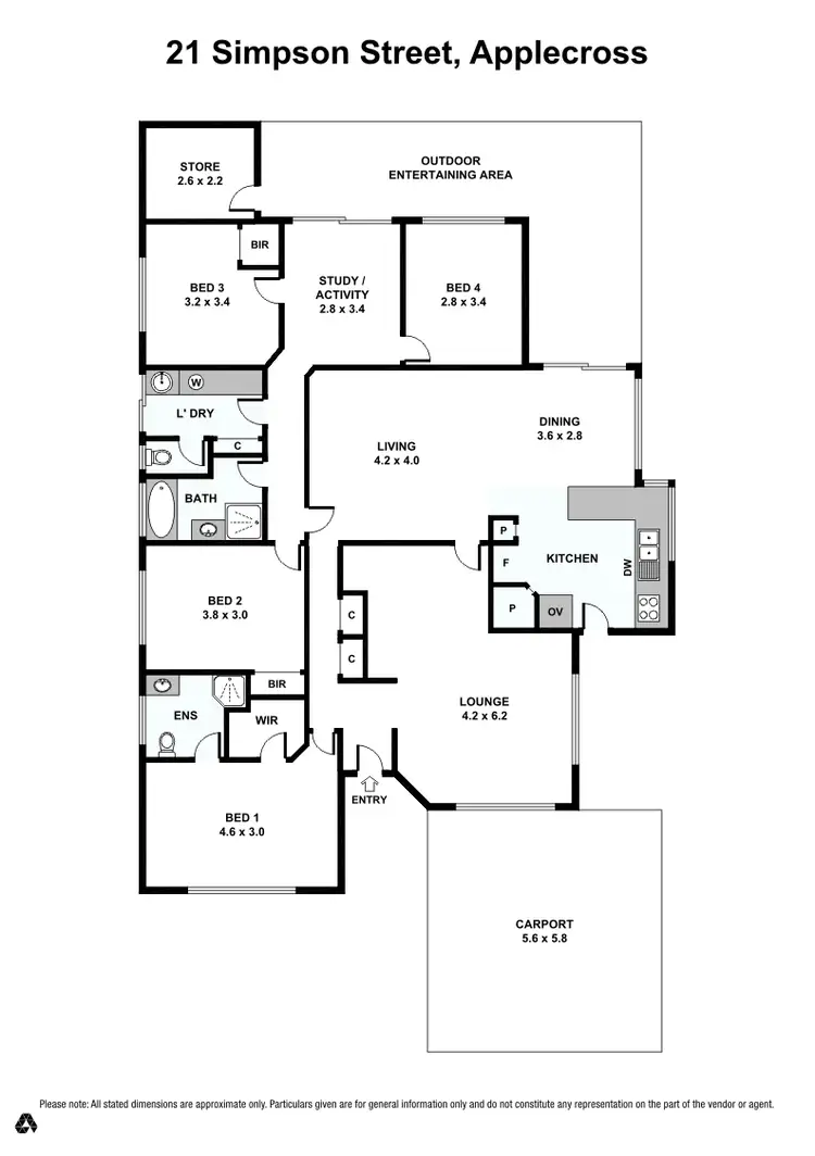 Floorplan of Homely house listing, 21 Simpson Street, Applecross WA 6153