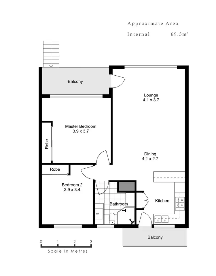 Floorplan of Homely apartment listing, 4/78 Matheson Road, Applecross WA 6153