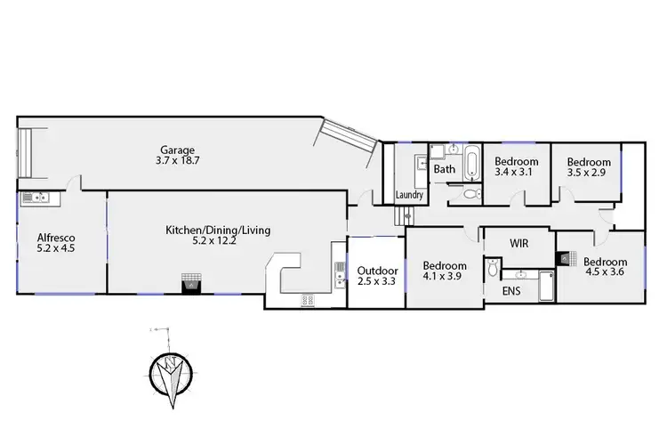 Floorplan of Homely house listing, 119 Errard Street South, Ballarat VIC 3350