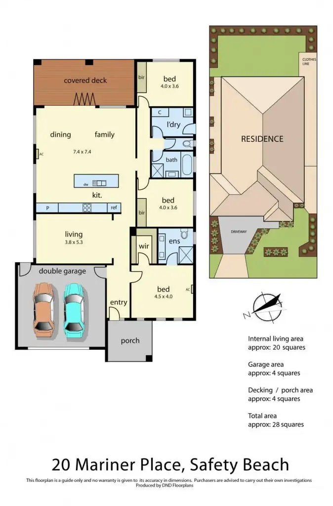 Floorplan of Homely house listing, 20 Mariner Place, Safety Beach VIC 3936