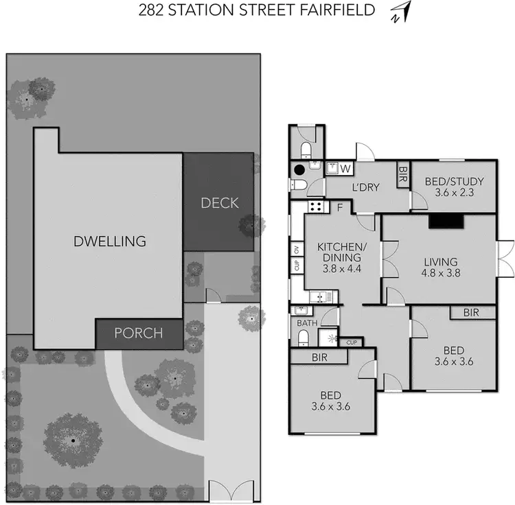 Floorplan of Homely house listing, 282 Station Street, Fairfield VIC 3078