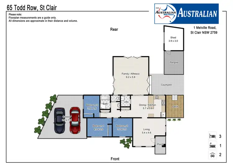 Floorplan of Homely house listing, 65 Todd Row, St Clair NSW 2759