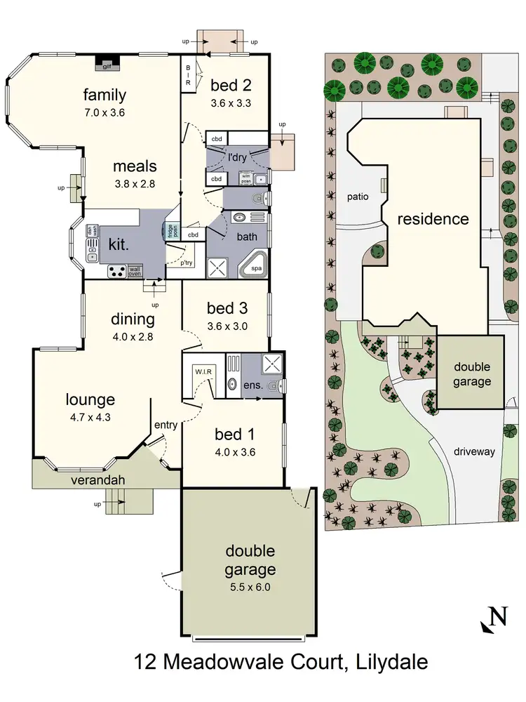 Floorplan of Homely house listing, 12 Meadowvale Court, Lilydale VIC 3140