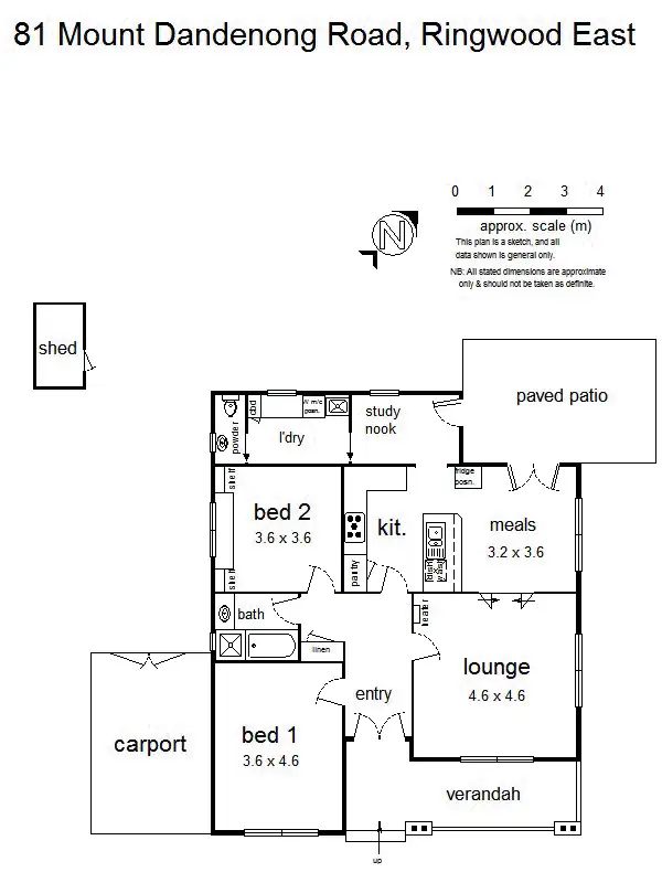 Floorplan of Homely house listing, 81 Mount Dandenong Road, Ringwood East VIC 3135